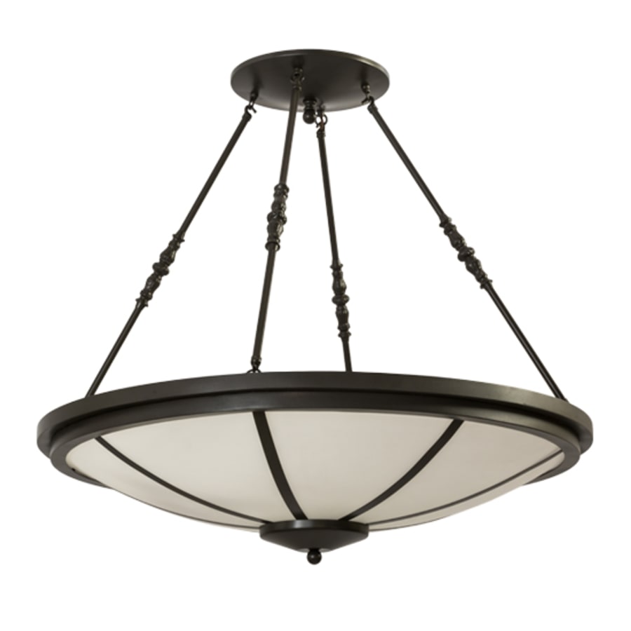 Meyda Tiffany Commerce 6 Light 36" Wide Semi-Flush Bowl Ceiling Fixture - Timeless Bronze Finish
