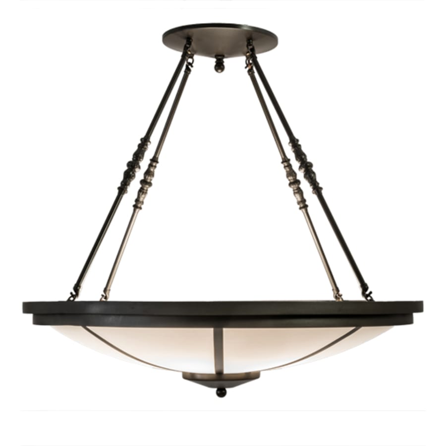 Meyda Tiffany Commerce 6 Light 36" Wide Semi-Flush Bowl Ceiling Fixture - Timeless Bronze Finish