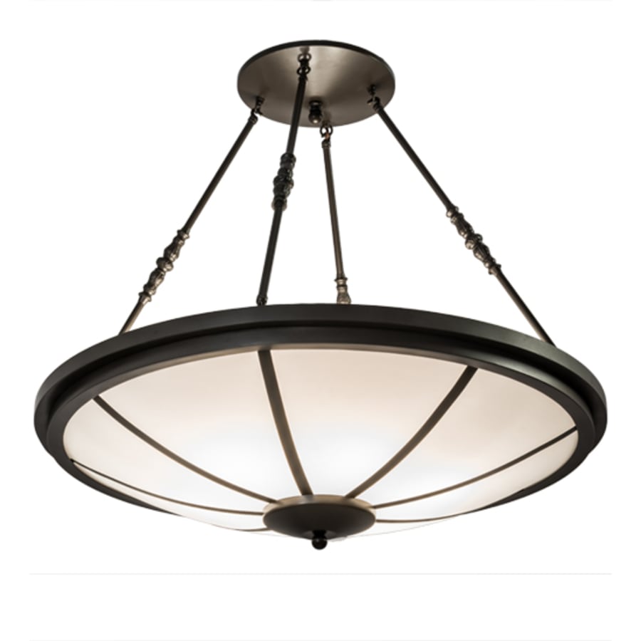 Meyda Tiffany Commerce 6 Light 36" Wide Semi-Flush Bowl Ceiling Fixture - Timeless Bronze Finish