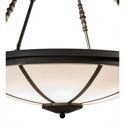 Meyda Tiffany Commerce 6 Light 36" Wide Semi-Flush Bowl Ceiling Fixture - Timeless Bronze Finish
