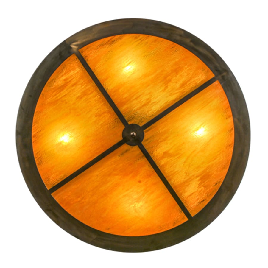 Meyda Tiffany Rustic Prime 4 Light 42" Wide Semi-Flush Drum Ceiling Fixture