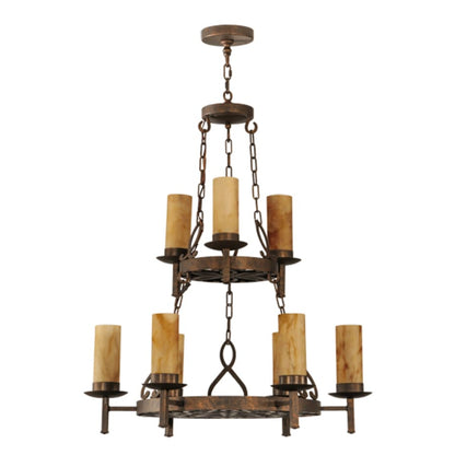 Meyda Tiffany Newcastle 9 Light 31" Wide Ring Chandelier