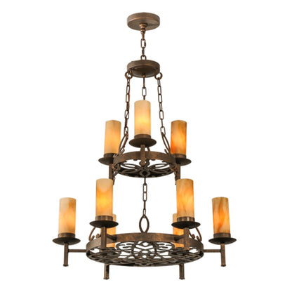 Meyda Tiffany Newcastle 9 Light 31" Wide Ring Chandelier