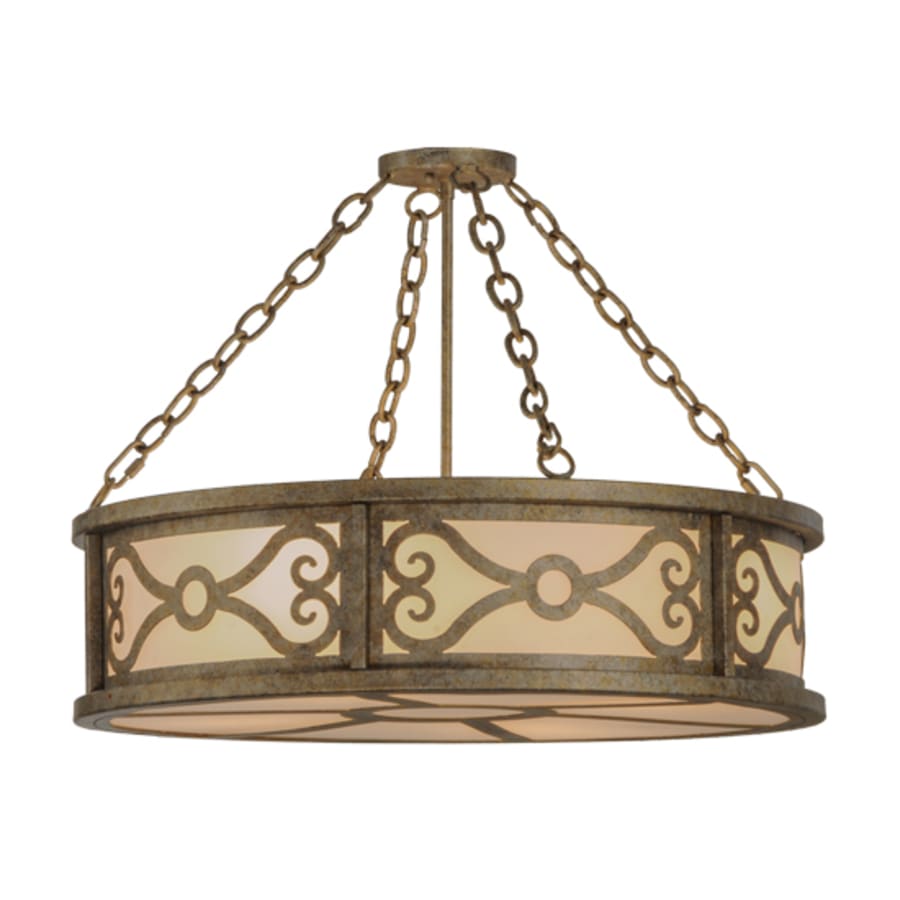 Meyda Tiffany Donya 4 Light 26" Wide Semi-Flush Drum Ceiling Fixture - Corinth Finish