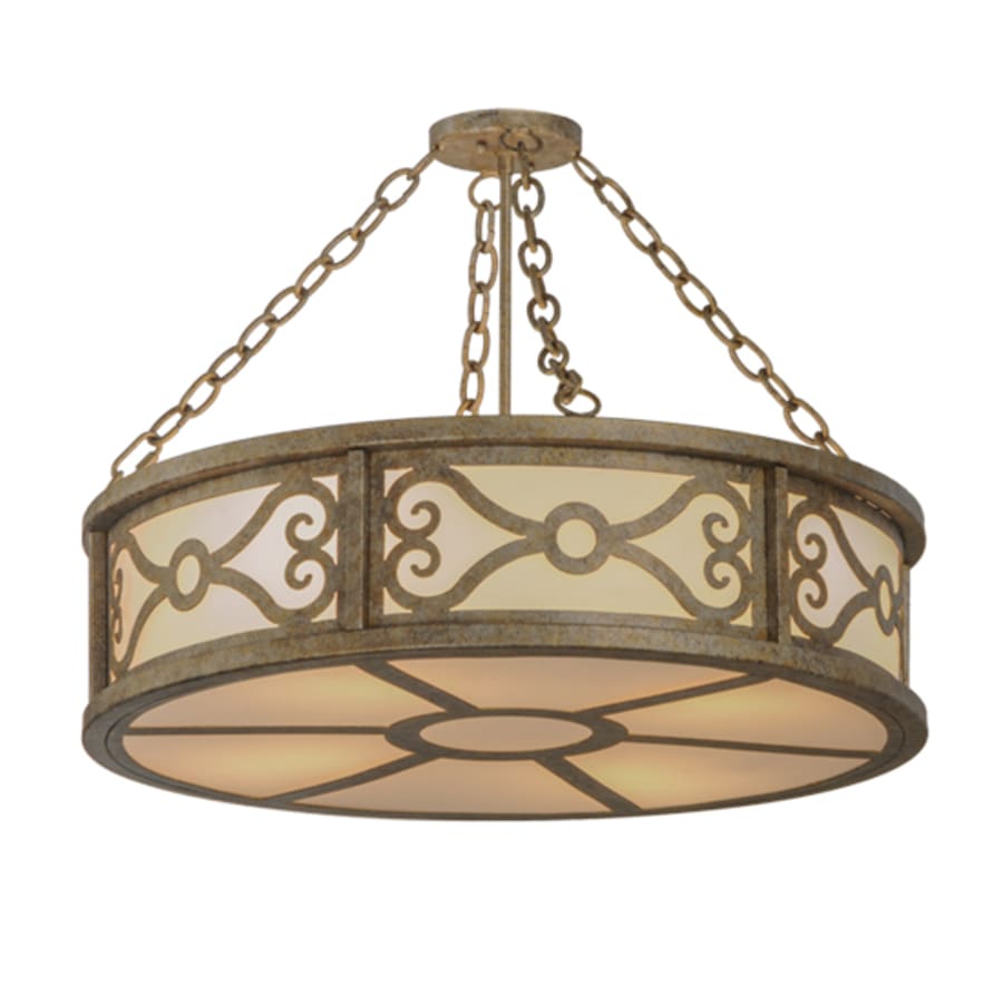 Meyda Tiffany Donya 4 Light 26" Wide Semi-Flush Drum Ceiling Fixture - Corinth Finish