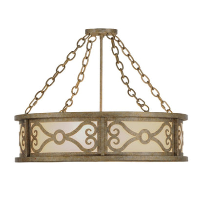 Meyda Tiffany Donya 4 Light 26" Wide Semi-Flush Drum Ceiling Fixture - Corinth Finish