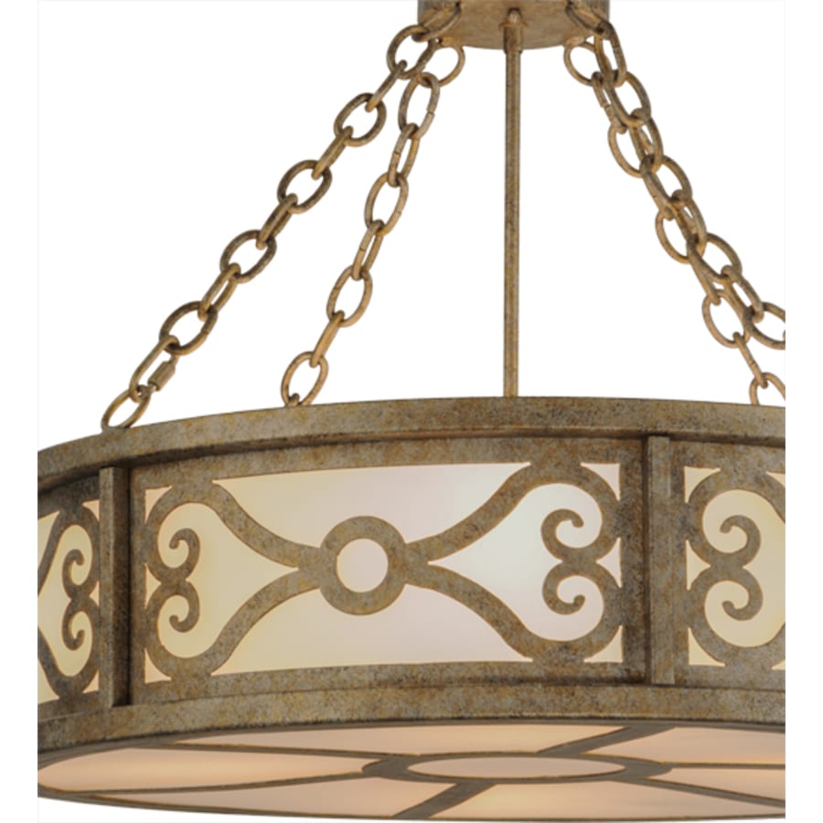 Meyda Tiffany Donya 4 Light 26" Wide Semi-Flush Drum Ceiling Fixture - Corinth Finish