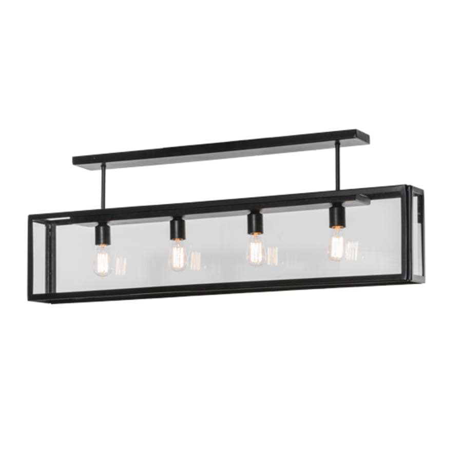 Meyda Tiffany Affinity 4 Light 47" Wide Semi-Flush Ceiling Fixture - Solar Black Finish