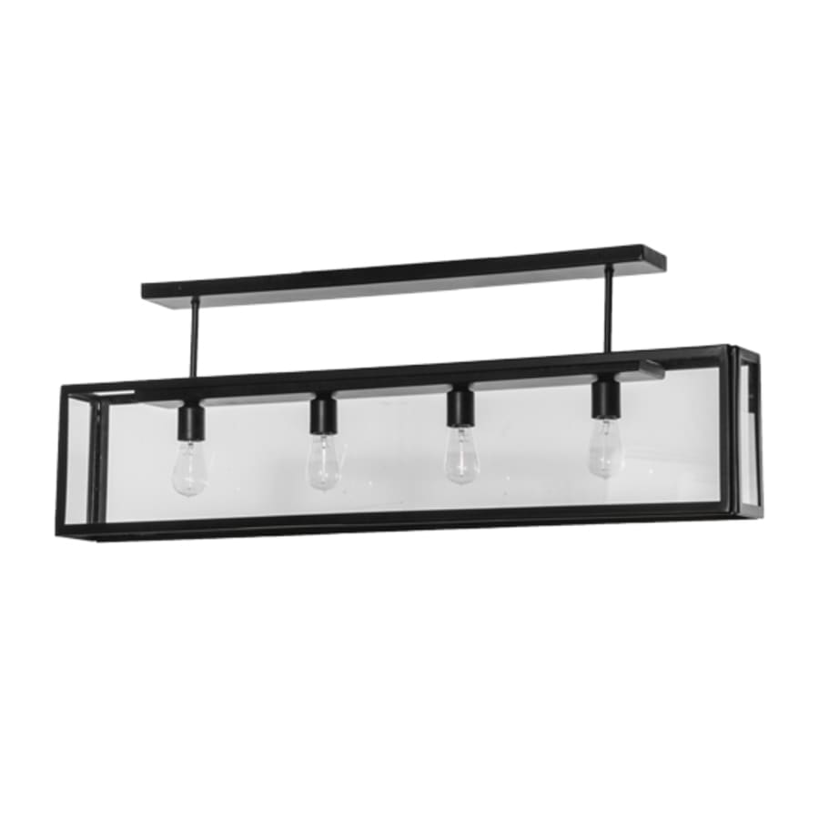 Meyda Tiffany Affinity 4 Light 47" Wide Semi-Flush Ceiling Fixture - Solar Black Finish