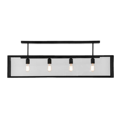 Meyda Tiffany Affinity 4 Light 47" Wide Semi-Flush Ceiling Fixture - Solar Black Finish