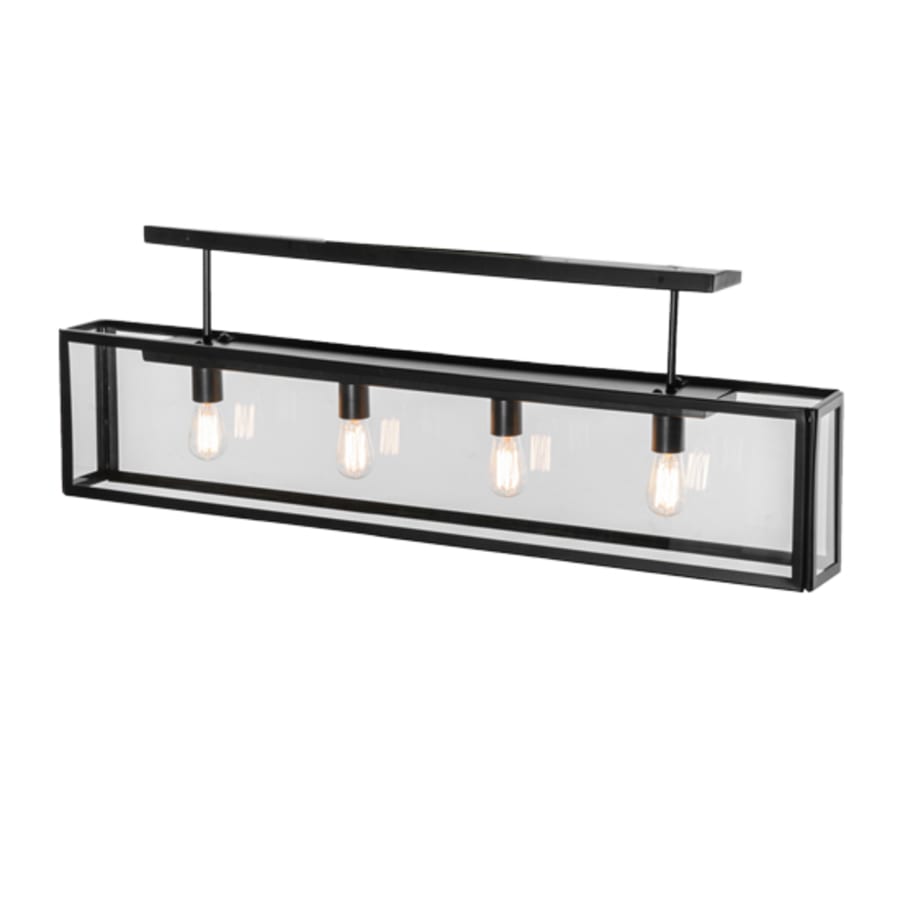Meyda Tiffany Affinity 4 Light 47" Wide Semi-Flush Ceiling Fixture - Solar Black Finish