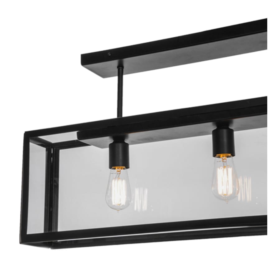 Meyda Tiffany Affinity 4 Light 47" Wide Semi-Flush Ceiling Fixture - Solar Black Finish