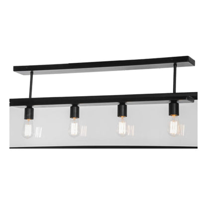 Meyda Tiffany Affinity 4 Light 47" Wide Semi-Flush Ceiling Fixture - Solar Black Finish