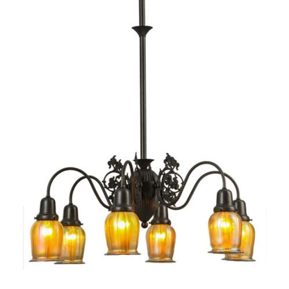 Meyda Tiffany Favrile 6 Light 28" Wide Chandelier
