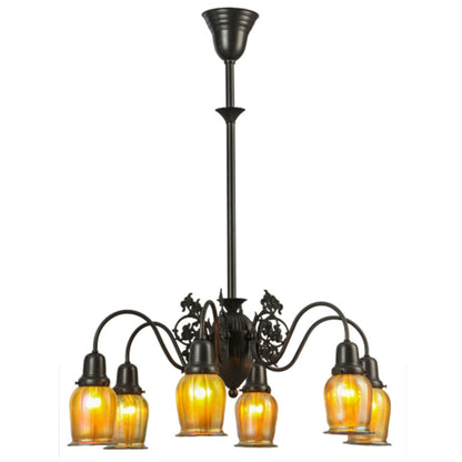 Meyda Tiffany Favrile 6 Light 28" Wide Chandelier