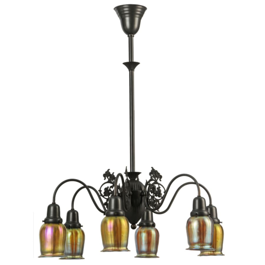 Meyda Tiffany Favrile 6 Light 28" Wide Chandelier