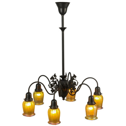 Meyda Tiffany Favrile 6 Light 28" Wide Chandelier