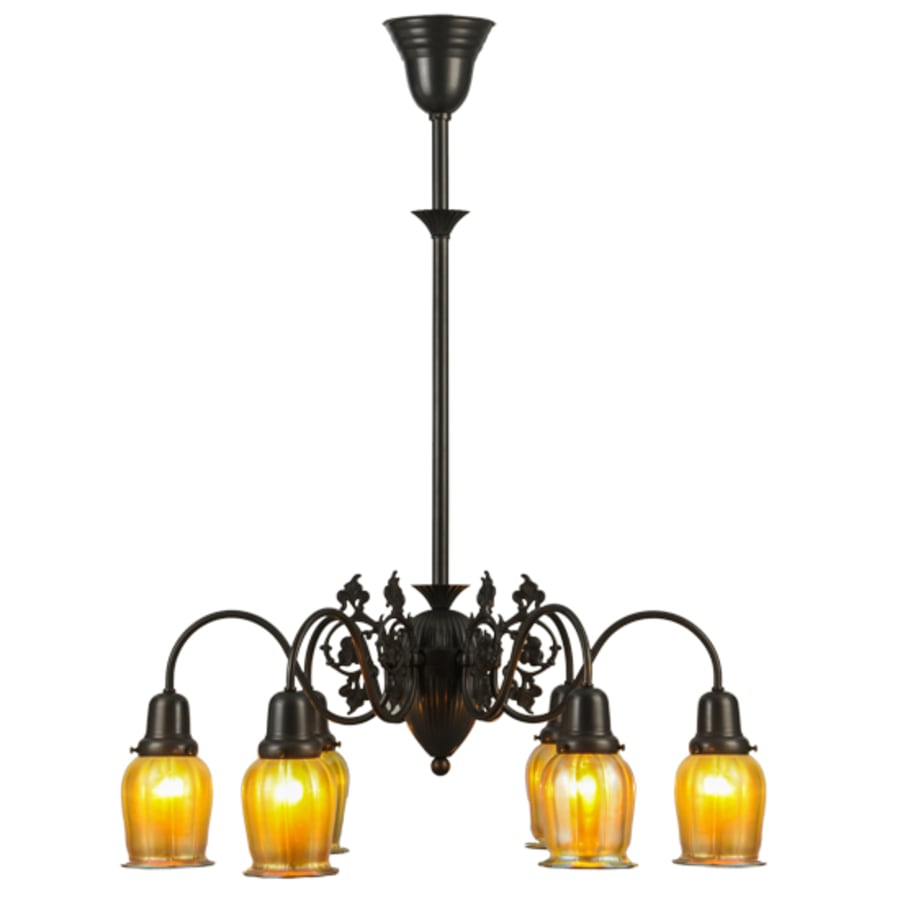 Meyda Tiffany Favrile 6 Light 28" Wide Chandelier