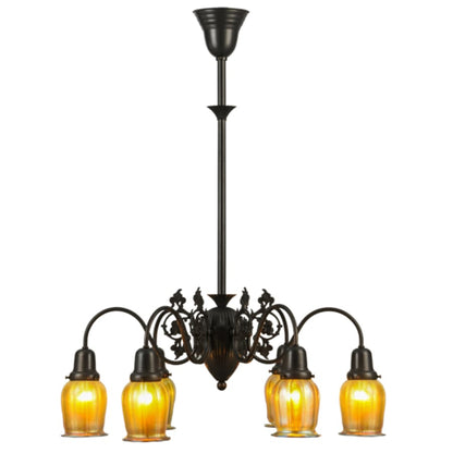 Meyda Tiffany Favrile 6 Light 28" Wide Chandelier