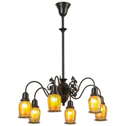 Meyda Tiffany Favrile 6 Light 28" Wide Chandelier