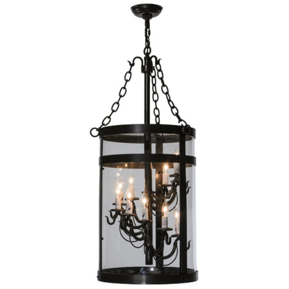 Meyda Tiffany Cilindro 11 Light 15" Wide Taper Candle Pendant