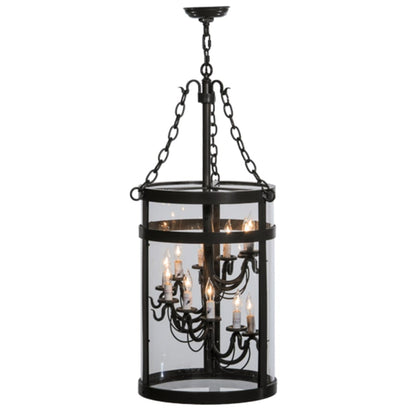 Meyda Tiffany Cilindro 11 Light 15" Wide Taper Candle Pendant