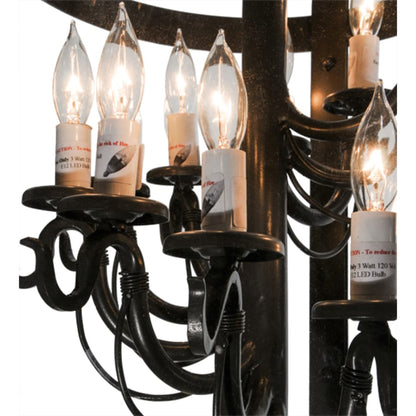 Meyda Tiffany Cilindro 11 Light 15" Wide Taper Candle Pendant