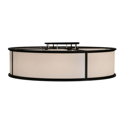 Meyda Tiffany Nautilus 10 Light 60" Wide Flush Mount Drum Ceiling Fixture - Textured Black Finish