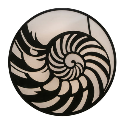 Meyda Tiffany Nautilus 10 Light 60" Wide Flush Mount Drum Ceiling Fixture - Textured Black Finish