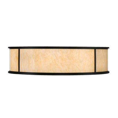 Meyda Tiffany Nautilus 10 Light 60" Wide Flush Mount Drum Ceiling Fixture - Blackwash Finish