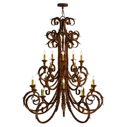 Meyda Tiffany Serratina 20 Light 48" Wide Taper Candle Style Chandelier