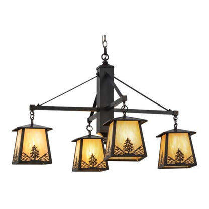 Meyda Tiffany Mountain Pine 4 Light 38" Wide Chandelier