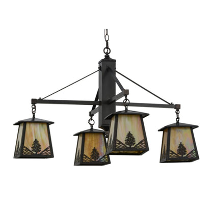 Meyda Tiffany Mountain Pine 4 Light 38" Wide Chandelier