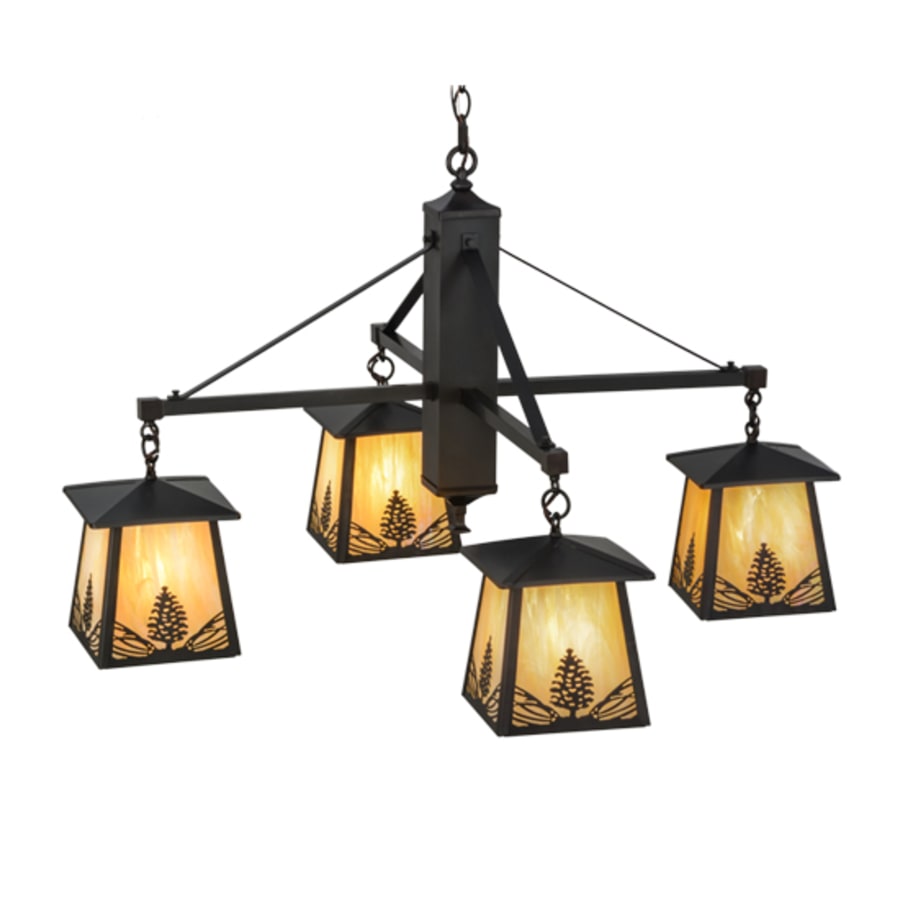 Meyda Tiffany Mountain Pine 4 Light 38" Wide Chandelier