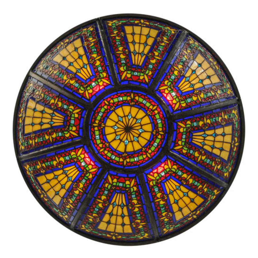 Meyda Tiffany Fleur-de-lis 4 Light 24" Wide Semi-Flush Bowl Ceiling Fixture