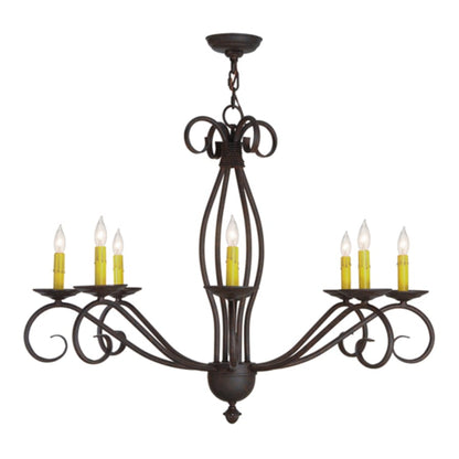 Meyda Tiffany Sienna 8 Light 36" Wide Taper Candle Style Chandelier