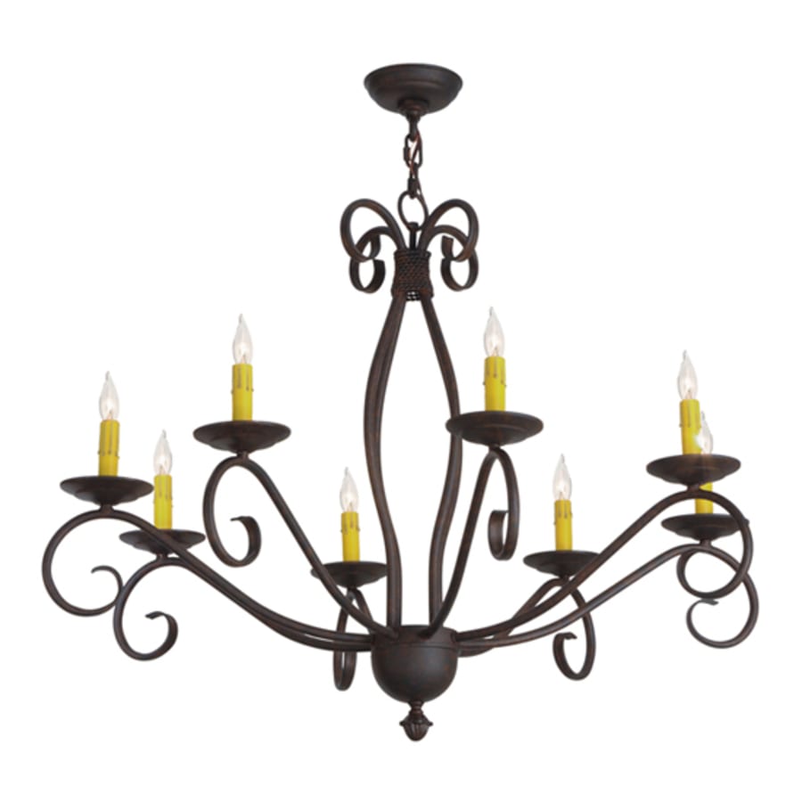 Meyda Tiffany Sienna 8 Light 36" Wide Taper Candle Style Chandelier