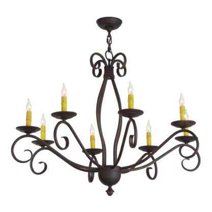 Meyda Tiffany Sienna 8 Light 36" Wide Taper Candle Style Chandelier