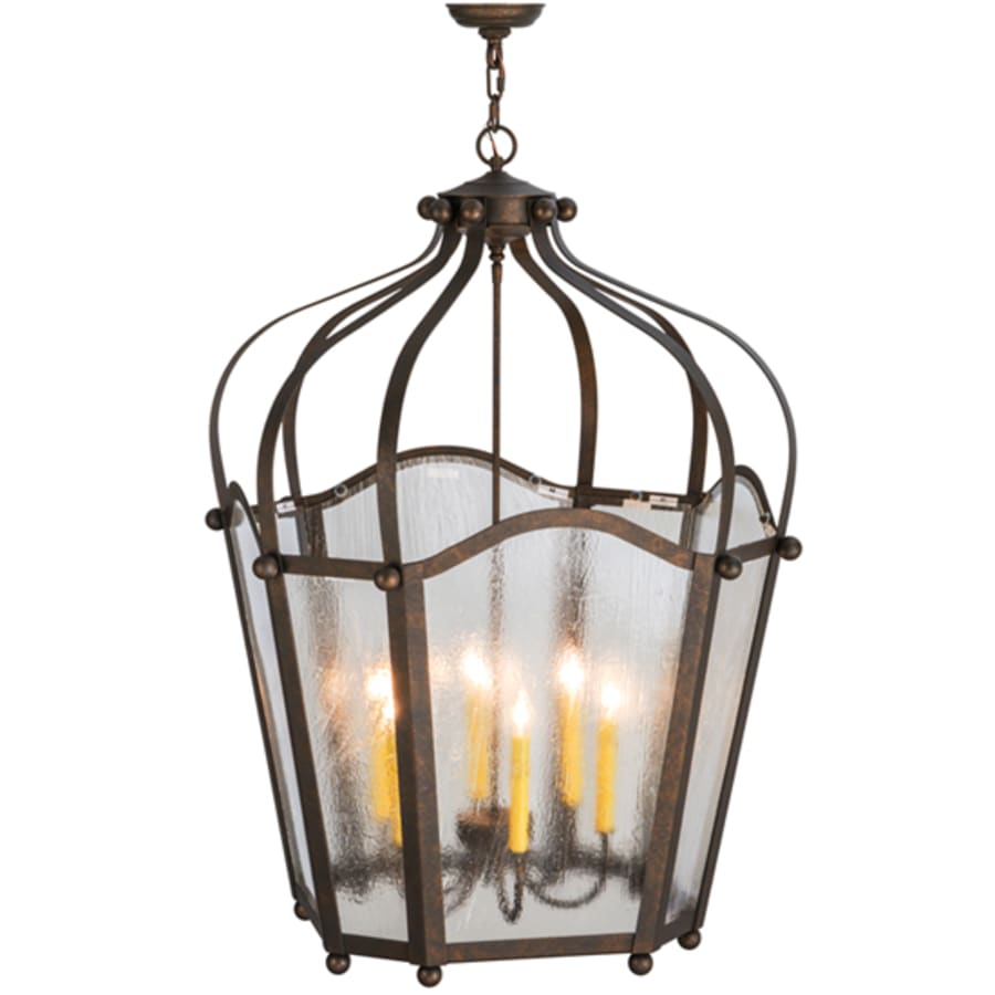 Meyda Tiffany Citadel 6 Light 33" Wide Taper Candle Pendant