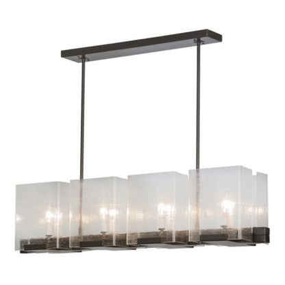Meyda Tiffany Ice Cube 8 Light 41" Wide Linear Chandelier