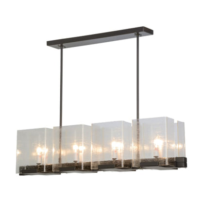 Meyda Tiffany Ice Cube 8 Light 41" Wide Linear Chandelier