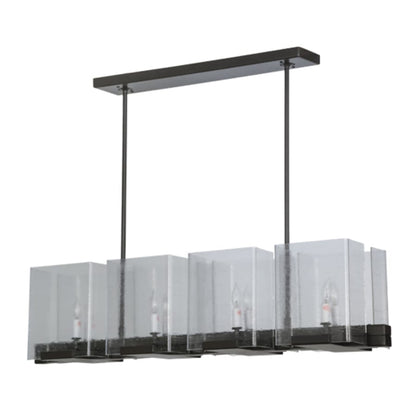 Meyda Tiffany Ice Cube 8 Light 41" Wide Linear Chandelier