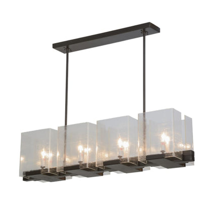 Meyda Tiffany Ice Cube 8 Light 41" Wide Linear Chandelier