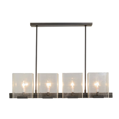 Meyda Tiffany Ice Cube 8 Light 41" Wide Linear Chandelier