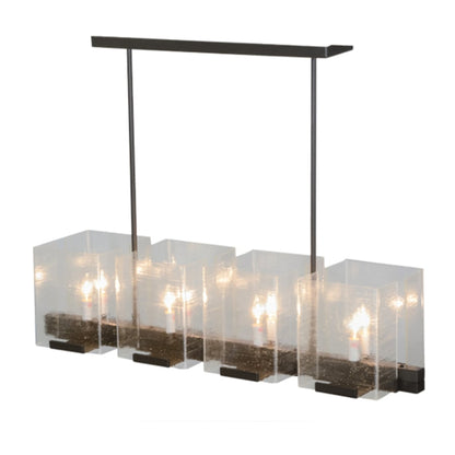 Meyda Tiffany Ice Cube 8 Light 41" Wide Linear Chandelier
