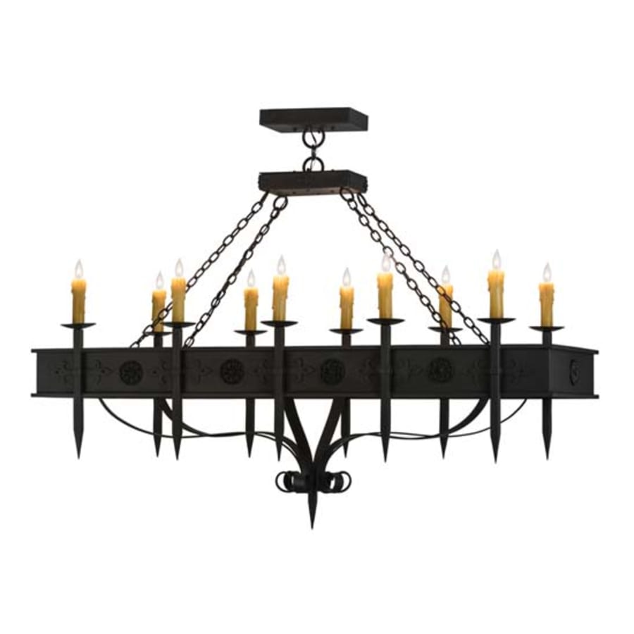 Meyda Tiffany Calandra 10 Light 66" Wide Taper Candle Linear Chandelier