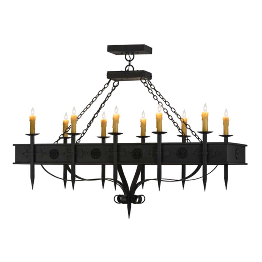 Meyda Tiffany Calandra 10 Light 66" Wide Taper Candle Linear Chandelier