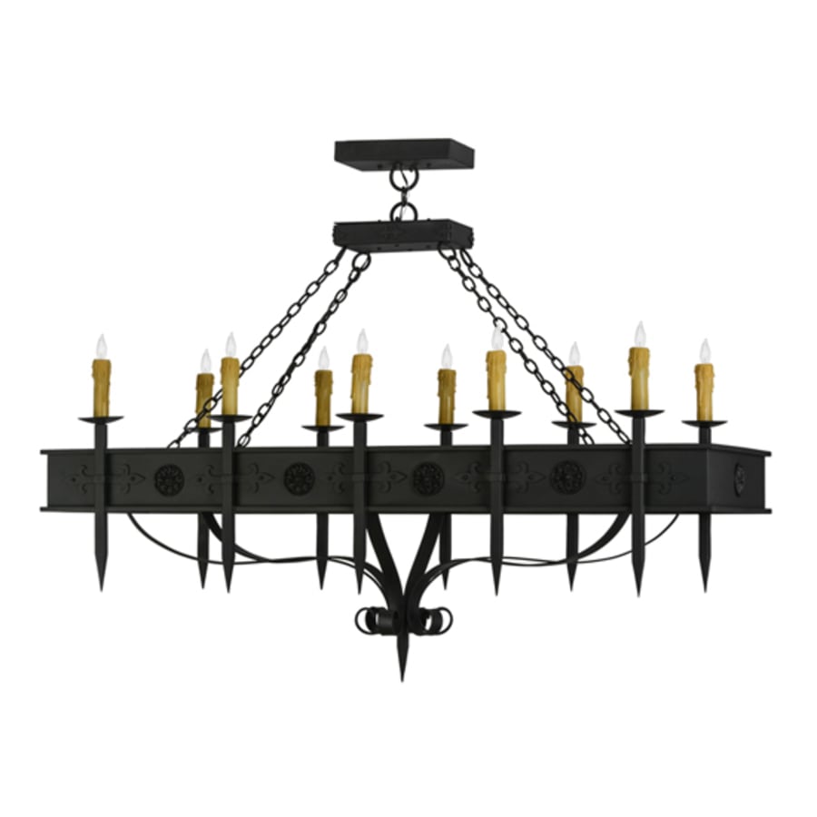 Meyda Tiffany Calandra 10 Light 66" Wide Taper Candle Linear Chandelier