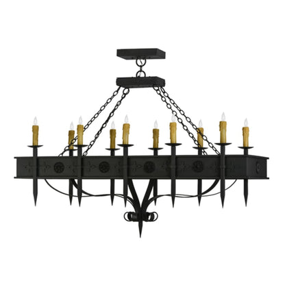 Meyda Tiffany Calandra 10 Light 66" Wide Taper Candle Linear Chandelier