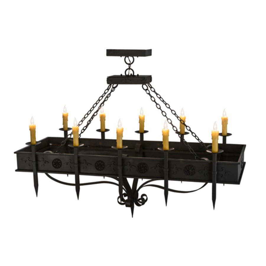 Meyda Tiffany Calandra 10 Light 66" Wide Taper Candle Linear Chandelier